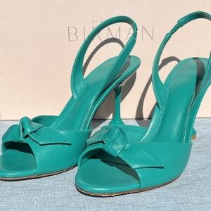 Alexandre Birman Clarita Easy Slingback in Soft Green Leather  Size 7U…